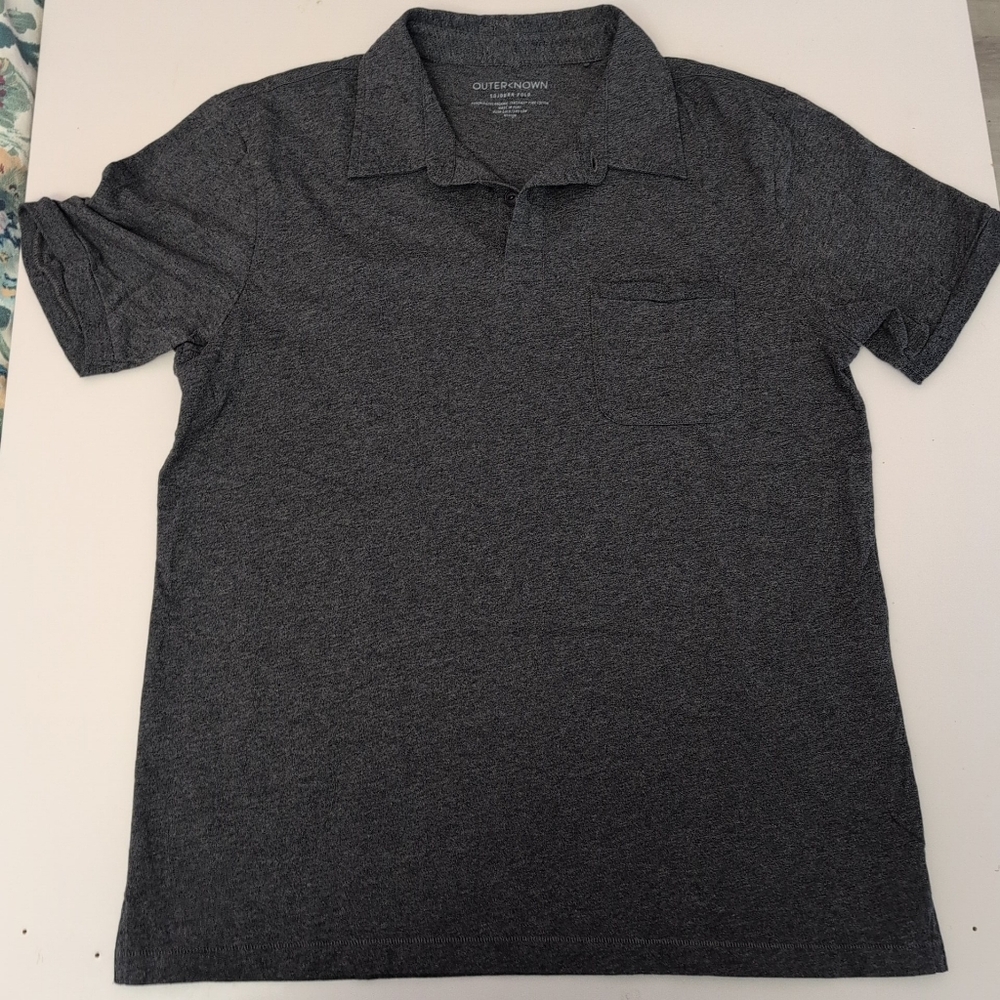 Outerknown Sojourn Men's Charcoal Polo Shirt